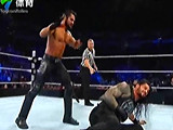 【中文解说】WWE罗门伦斯pk奸神之王！罗曼雷恩斯(迪安布罗斯)vs赛斯罗林斯&a